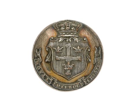 Royal Sherwood Foresters Victorian Officer’s silvered closed-back coatee button. Good example by Doughty & Co. 103 St. Martin