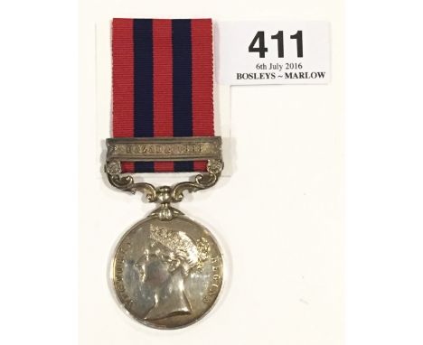 2nd Bn Seaforth Highlanders 1854 India General Service Medal, clasp “Hazara 1888” Awarded to “629 PTE R. NISBET 2D BN SEA HIG