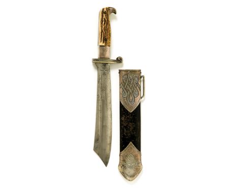 German Third Reich RAD hewer by Eickhon, Solingen A good nickel example of the 1934 model, the blade bearing etched motto “Ar