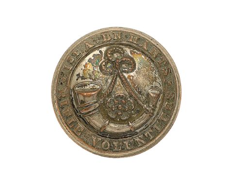 1st Admin Bn. Hampshire Rifle Vols  Officer’s silvered tunic button. A good example by J & B Pearse & Co. London. Strung bugl