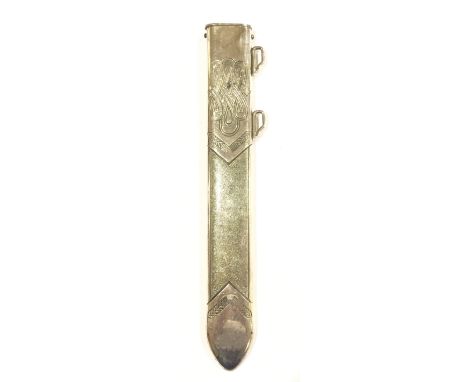 German Third Reich 1937 model RAD Leader’s dagger Scabbard.  A good clean example, retaining most of the bright finish. 