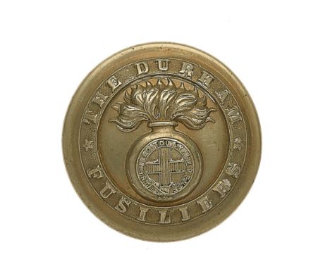 South Durham Militia Victorian OR’s white metal tunic button post 1856. Flaming grenade, the ball bearing St. George's Cross 