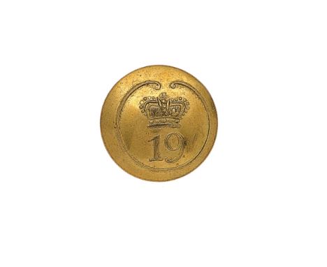 19th (1st York, North Riding) PWO Regiment of Foot, Georgian Officer’s gilt open-back coatee button. A fine example by Jennen