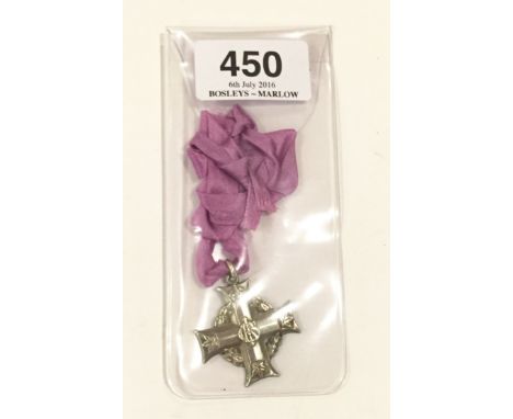WW1 5th Bde CFA,  CEF Canadian Expeditionary Force 1916 Silver GRI Memorial Cross. Awarded to “86740 Bdr D.J. Davies”. This e