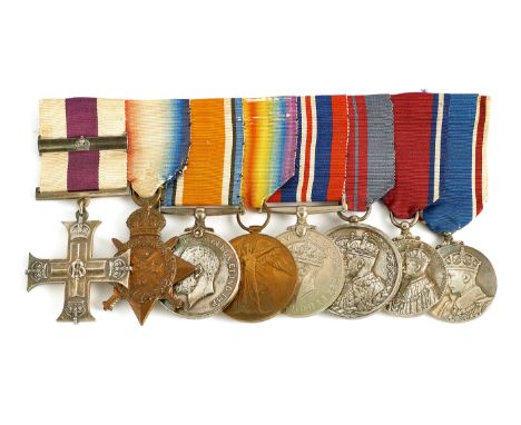 WW1 17th Lancers, 1st Bn Royal Fusiliers Military Cross & Bar group of Eight Medals. Awarded to Major Oliver William Hepburn 