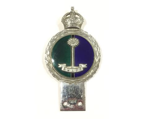Royal West African Frontier Force Regimental Automobile Motor Car Grill Badge. A scarce original George VI period motor car b