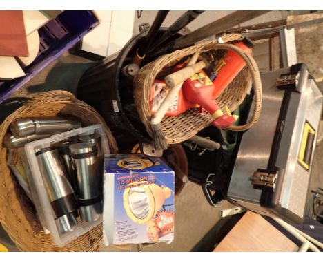 Large collection of mixed gardening equipment including tools pots etc