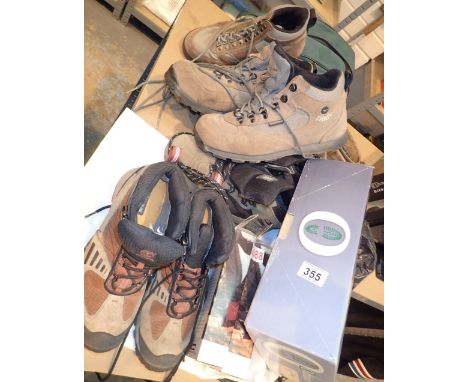 Shelf of walking boots