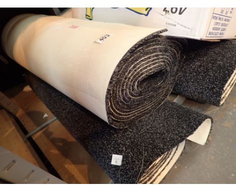 Three charcoal grey carpet runners length 5.6m 2.2m and 2m all 75 cm wide 