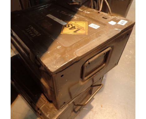 Two large military ammunition cases 