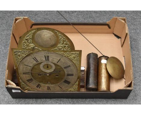 An eight day longcase clock movement, circa 1800, signed Anthony Marsh, London, with pendulum and two weights 