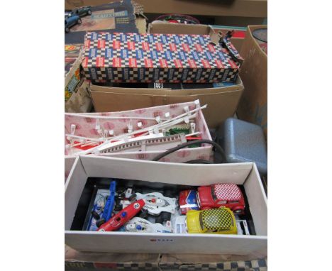 A collection of Vintage Scalextric including six cars 