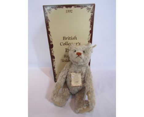 A boxed Steiff 1911 replica mohair jointed bear 