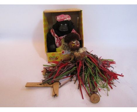 A Harry D Ape musical gorilla and a Pelham puppet