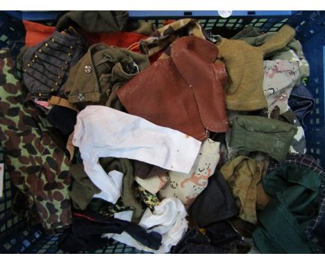 A box of 1990s Action Man clothing 