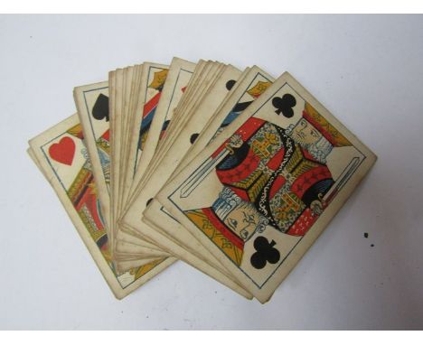 A deck of mid 19th Century Reynolds &amp; Sons playing cards (incomplete)