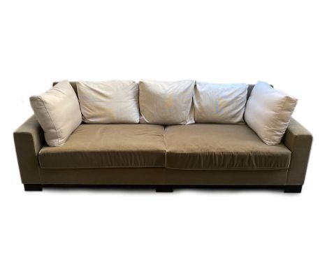 Christian Liaigre (French 1943-2020), a contemporary three seater sofa, 240cm wide, 107cm deep, the back 74cm high 