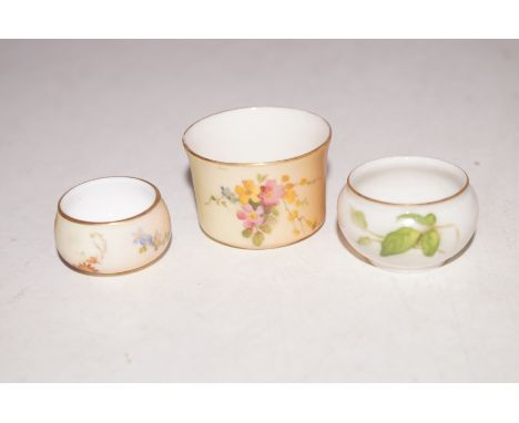 3x small Royal Worcester pots
