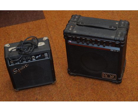 Squire Amplifier together with a Ross Amplifier