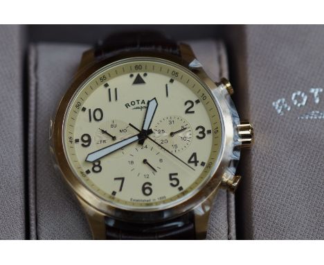 Rotary chronograph wristwatch