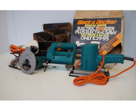 Black and Decker Router together with a Black and Decker Saw and Sander (All little to no use)