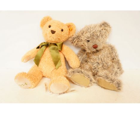 Steiff Teddy Bear together with a Russ Teddy Bear (With Tags)