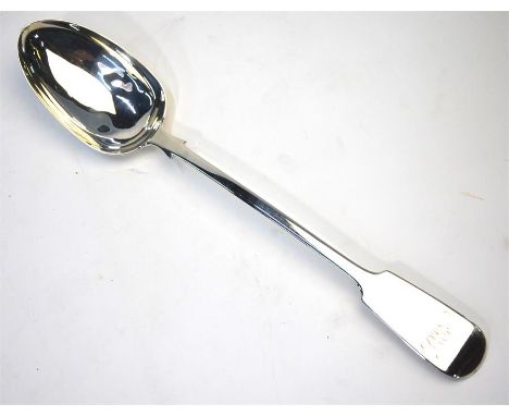 A Victorian silver fiddle pattern stuffing spoon, Josiah Williams &amp; Co, Exeter 1859, 3.4 oz