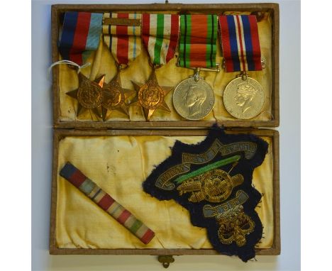 WWII 8th Army group of five medals to a Royal Artillery recipient, 1939-45 star, Africa star and bar '8th Army', Italy star, 