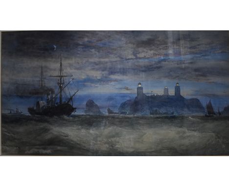 An early 20th century hand-coloured lithograph depicting Shackleton's Expedition, 42 x 70 cmCut down