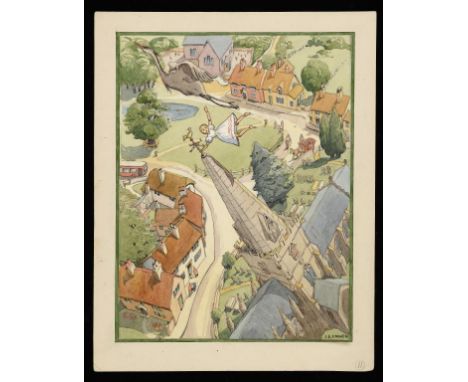 †I E CRAVEN (FL MID 20TH C)  ORIGINAL ILLUSTRATIONS FOR THE CHILDREN'S BOOK 'THE ADVENTUROUS PUPPET'  eleven, all signed, wat