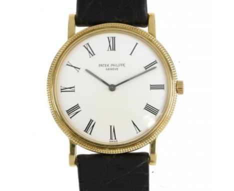 A PATEK PHILIPPE 18CT GOLD GENTLEMAN'S WRISTWATCH, CALLATRAVA, REF 3520  2669030, 1160145 calibre 175 movement Swiss control 