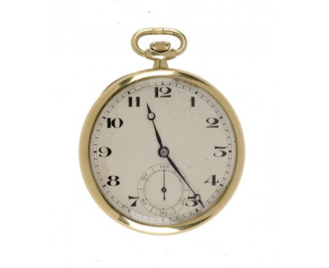 A SWISS SLIM 18CT GOLD LEVER WATCH  import marked Stockwell & Co, London 1925, 44mm diam ++In very good clean second hand con