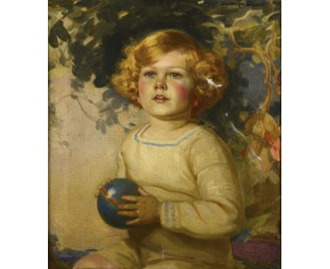 †NOEL DENHOLM DAVIS (1876-1950) PORTRAIT OF THE HON. HENRY SAVILLE signed, oil on canvas, 56 x 48cm ++Heavily bruised and scr