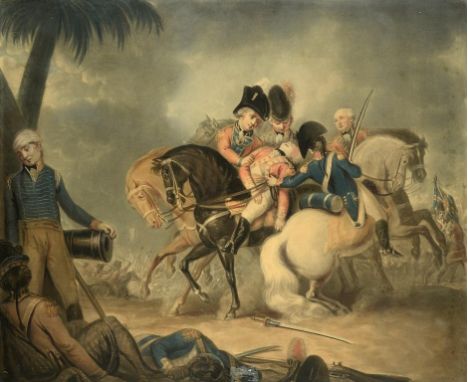 P DAWS AFTER ROBERT POLLARD (1755-1838)  THE VICTORY OF THE BRITISH TROOPS OVER THE FRENCH ARMY OF EGYPT ON THE 21ST MARCH 18