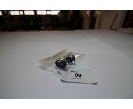 925 Silver Lapis Lazuli Cufflinks