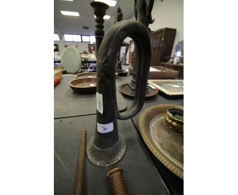 Old copper and brass bugle (dented)