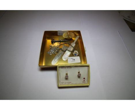 Silver Bookmark, Propelling Pencil, Wine Label &amp; Worcester Blush Mini Basket