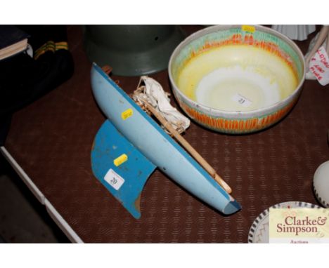 A model pond yacht 