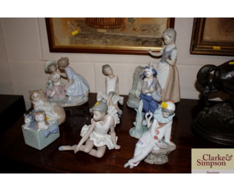 Ten various Nao porcelain figures
