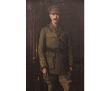 Rose Dempster Bonnor (fl.1895-1916),Portrait of Lloyd Tyrell Kenyon, 4th Bt, in the uniform of a Lieutenant Colonel Full leng