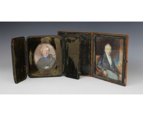 British school, late 19th century,Portrait of John Ralph Ormsby-Gore, 1st Baron Harlech,Watercolour,Oval,12cm x 9cm, together