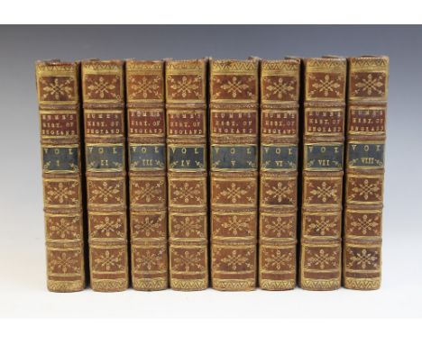 Hume (D), THE HISTORY OF ENGLAND FROM THE INVASION OF JULIUS CAESAR TO THE REVOLUTION IN 1688, 8 vols, full leather, gilt tit