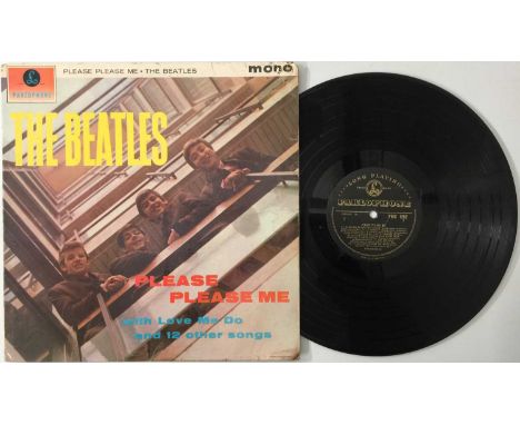 THE BEATLES - PLEASE PLEASE ME (MONO 'BLACK AND GOLD' ORIGINAL PMC 1202 - 'STARTER' COPY). A starter copy original 1st UK mon