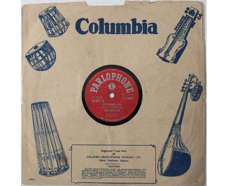 THE BEATLES - SHE LOVES YOU - ORIGINAL INDIAN 10" 78RPM RECORDING (PARLOPHONE R 5055). Another Indian Beatles 10" shellac 78R