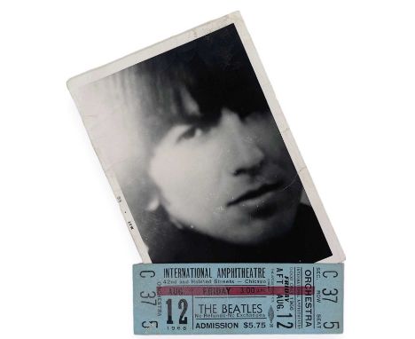 An original ticket stub for The Beatles' performance at Chicago International Amphitheatre, Friday August 12th 1966. 10x3.5cm