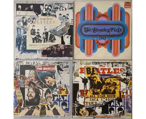 THE BEATLES - ANTHOLOGY LP SET + SIGNED TONY SHERIDAN LP. A super selection of 4 LPs by The Beatles. Titles include The Beatl