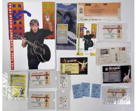 Paul McCartney / Wings ephemera to inc: 1989/1990 World Tour 'Working Personnel' pass, 14 assorted McCartney / Wings ticket s