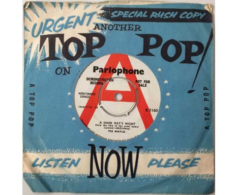 THE BEATLES - A HARD DAY'S NIGHT - ORIGINAL UK PARLOPHONE 7'' DEMO (R 5160). Fantastic to see original UK 7'' 'double A' demo