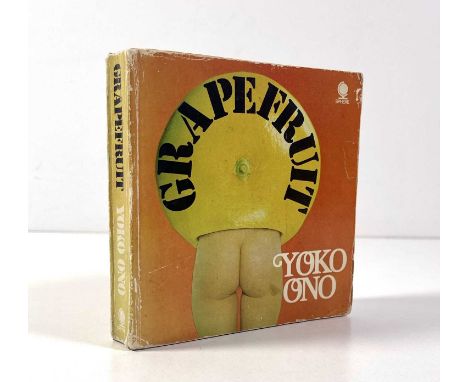 A first 'Sphere Books' edition of Yoko Ono - Grapefruit (this ed 1971) signed to first page in blue ink by Yoko Ono.