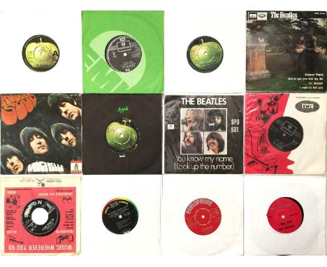 THE BEATLES AND RELATED - 7" DEMOS/ OVERSEAS COLLECTION. A fine selection of 19 7" singles by The Beatles and related solo re